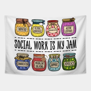 Social Work Is My Jam School Social Worker Tapestry