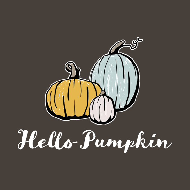 Hello Pumpkin Cute Country Gourds Harvest Autumn Fall Season by cottoncanvas