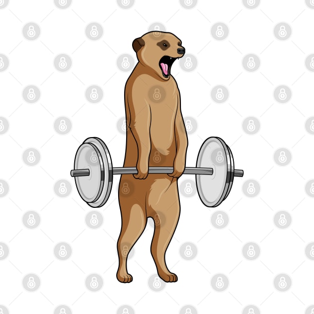 Meerkat Bodybuilding Dumbbells by Markus Schnabel