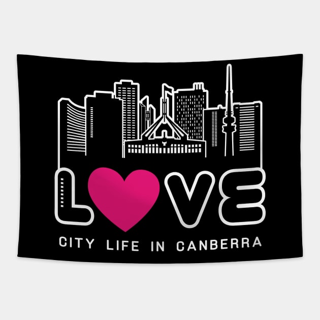 Love City Life in Canberra Tapestry by travel2xplanet