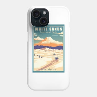 White Sands National Park Travel Poster Phone Case