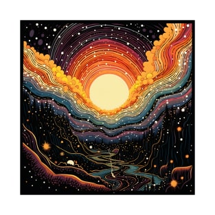 Cosmic Canvas: Whimsical Art Prints Featuring Abstract Landscapes, Galactic Wonders, and Nature-Inspired Delights for a Modern Space Adventure! T-Shirt