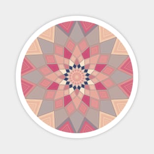 Pastel pink mandala circle Magnet