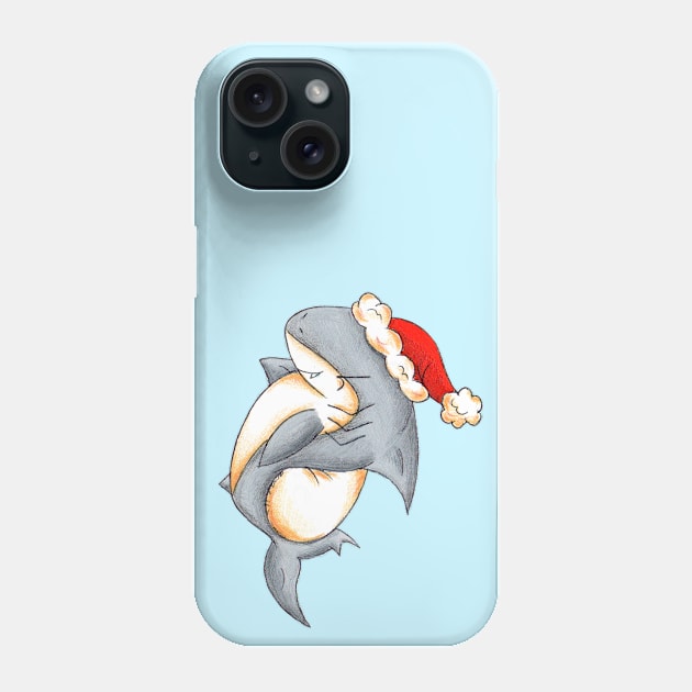 Santa Shark Phone Case by KristenOKeefeArt