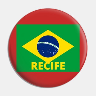 Recife City in Brazilian Flag Pin