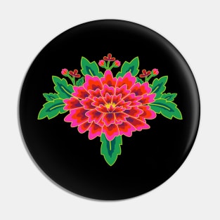 Bold bright pink flower Pin