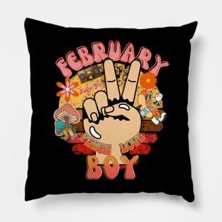 Retro Boy Vintage Design Pillow