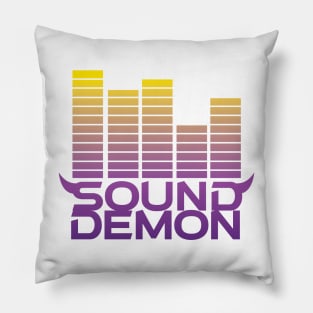 Sound Demon Purple and Yellow Pillow