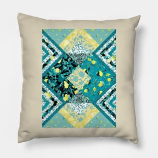 Floral Geometric Artwork Pillow