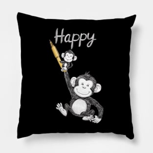 Happy Monkey Pillow