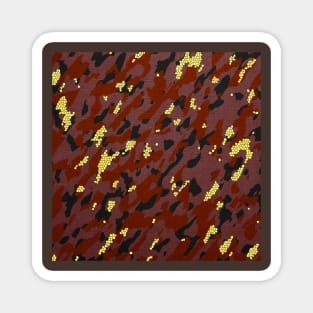 Camouflage - Brown and burgundy Magnet