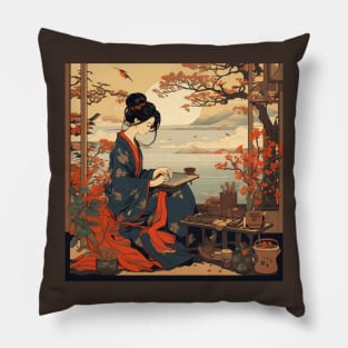 JAPANESE WOMAN Pillow