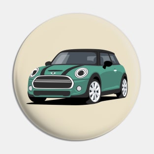 Car sport  mini retro army Pin