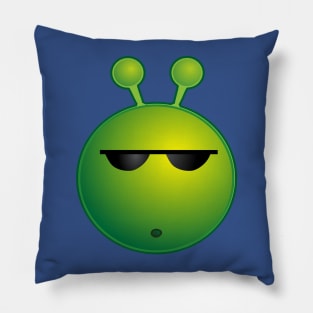 Thug Alien Monster ET Extraterrestrial Martian Green Man Emoji for Women, Men and Kids 10 Pillow