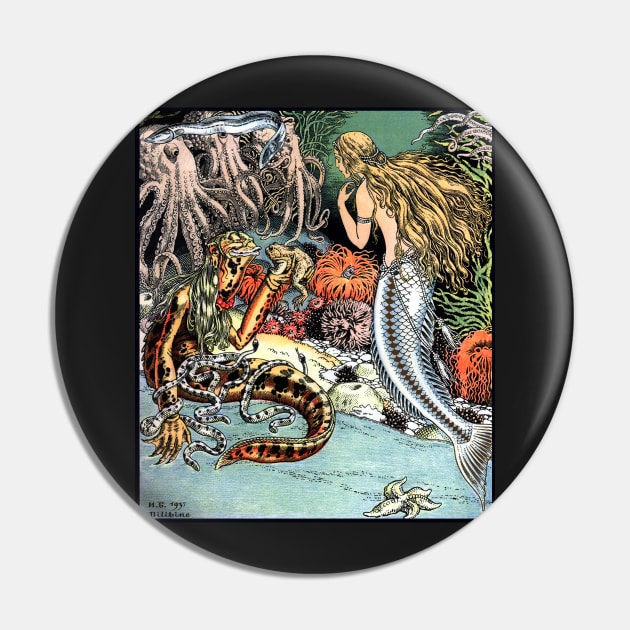 The Little Mermaid and the Sea Hag - Ivan Bilibin Pin by forgottenbeauty