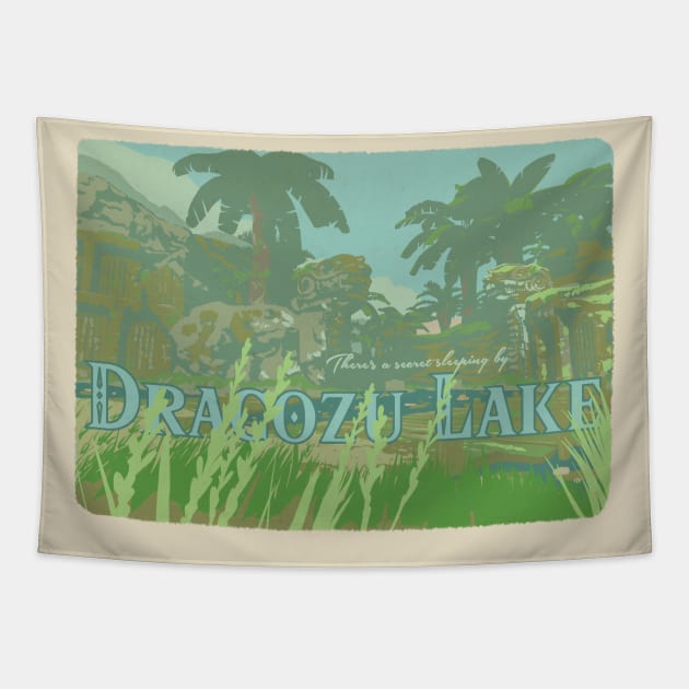 Dracozu Lake Tapestry by budgebuttons