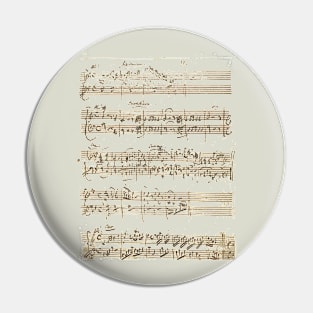 Wolfgang Amadeus Mozart Manuscript Pin