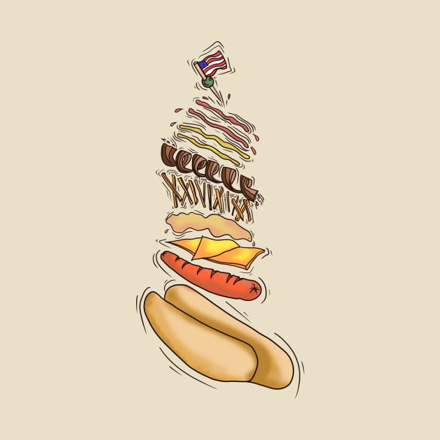 4th of July Hotdog Design by CreamPie