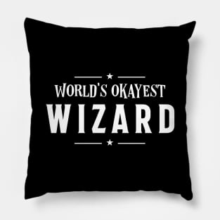 World's Okayest Wizard Roleplaying Addict - Tabletop RPG Vault Pillow