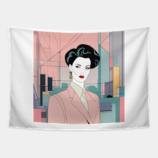 Vivid Dreams Art Deco Patrick Nagel 80s Tapestry