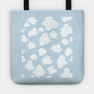 Happy Little Clouds Pattern Tote