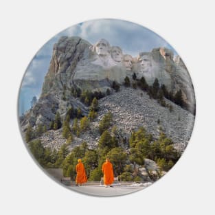 Monks at Mount Rushmore National Memorial Pin