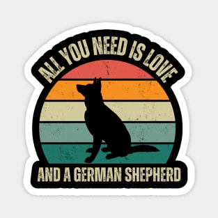 Guardian Hearts: Unwavering loyalty and love, embodied by German Shepherds! Magnet