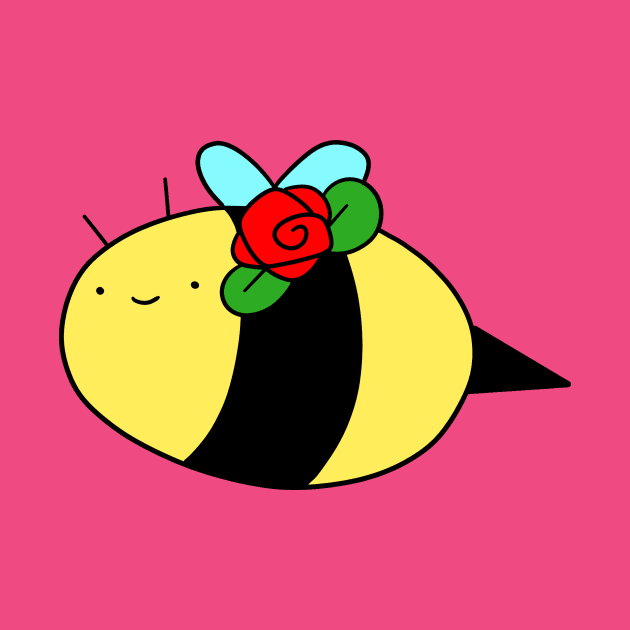 Red Rose Bee by saradaboru