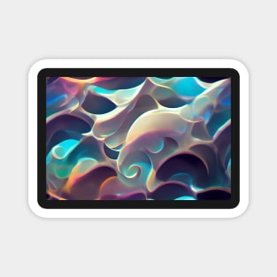 Iridescent Hologram Waves Magnet