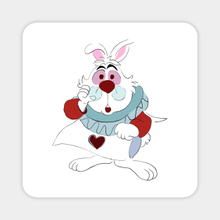 White Rabbit Alice in Wonderland Magnet