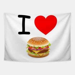 I Heart Burgers Tapestry