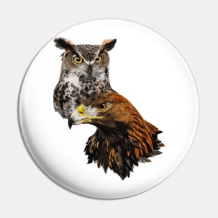 American Owl and American Owl Pin