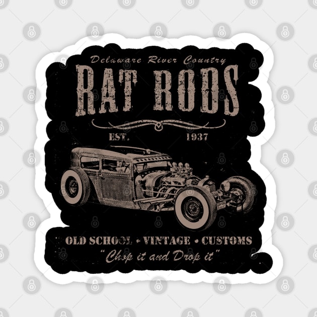 Delaware River Country Rat Rods Magnet by celtichammerclub