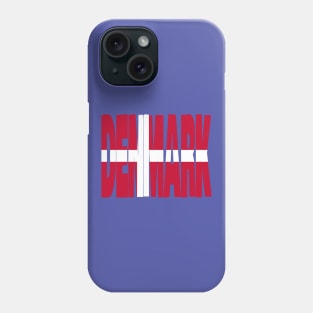 Denmark flag stencil Phone Case