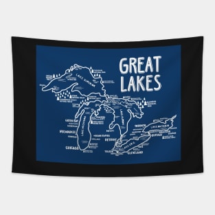 Great Lakes Map Tapestry