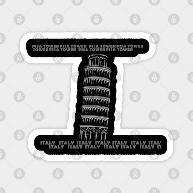 Italy pisa tower famous building Magnet by INDONESIA68