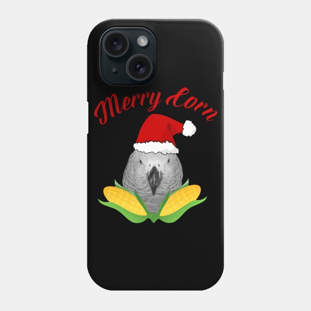 African Grey Parrot Holiday Christmas Santa Phone Case by Einstein Parrot