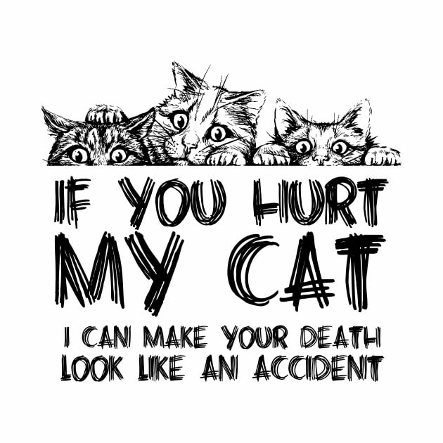 If you hurt my cat I can make your death look like an accident by JP