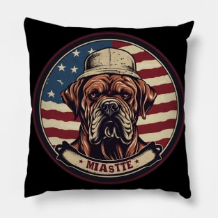 Mastiff 4th of July Pillow