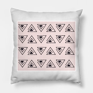 Blush abstract geo triangles Pillow