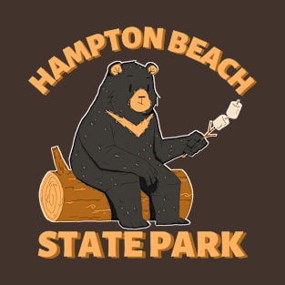 Hampton Beach State Park Camping Bear T-Shirt