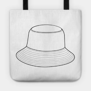 White Bucket Hat Design Tote