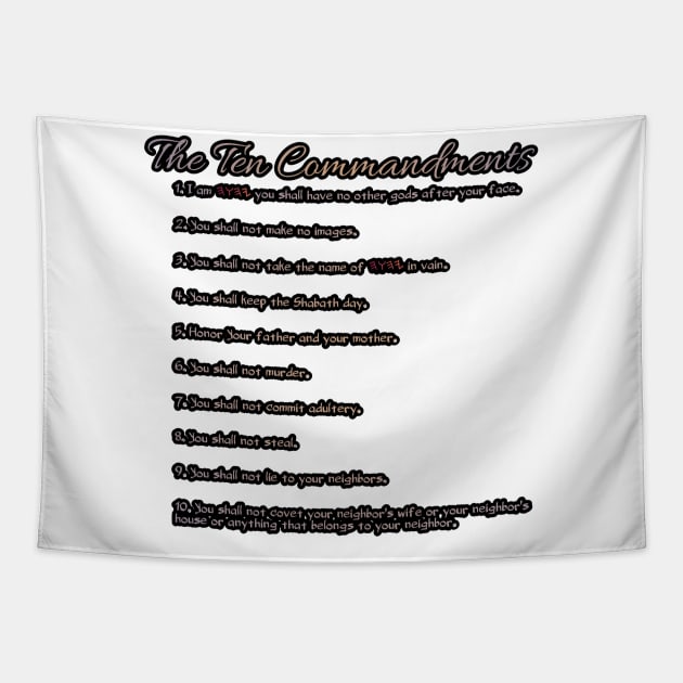 The ten commandments Tapestry by Yachaad Yasharahla