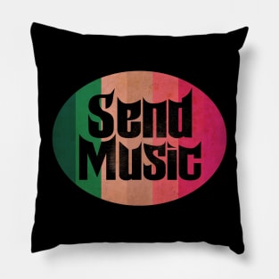 Send Music Vintage Pillow