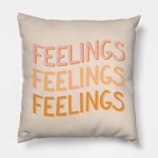 Feelings Hand Lettering Pillow