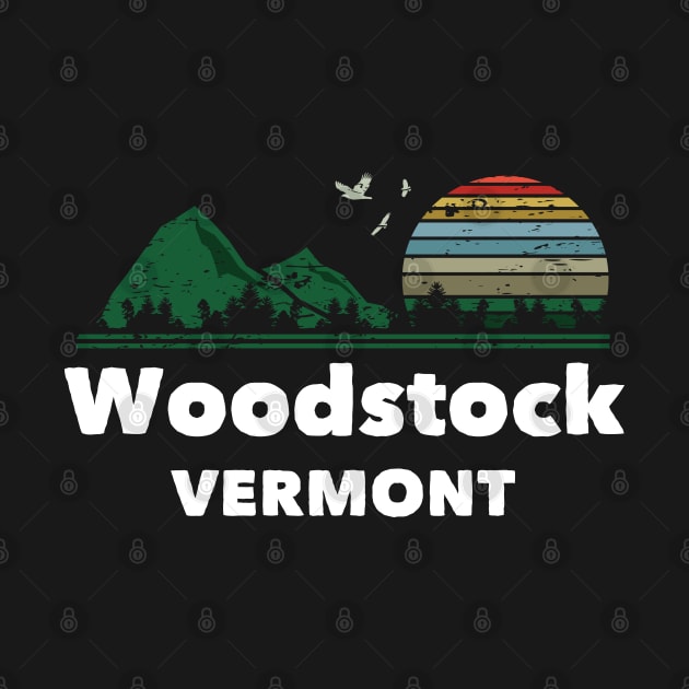 Mountain Sunset Flying Birds Outdoor Woodstock Vermont by greenrepublicmerch