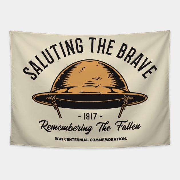 Saluting The Brave - WW1 1917 Tribute Tapestry by Distant War