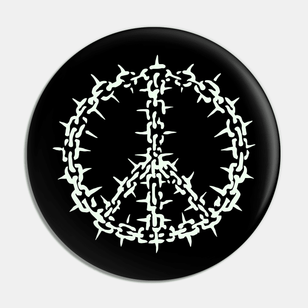 Spiked Peace Pin by Kaijester