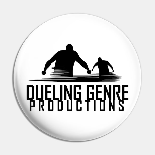 Dueling Genre Black Logo Pin by Dueling Genre