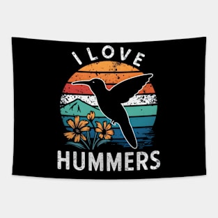 I Love Hummers Bird Colibri Tapestry